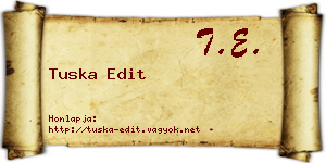 Tuska Edit névjegykártya